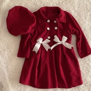 SHEIN Red Kids Matching Set with White Accents